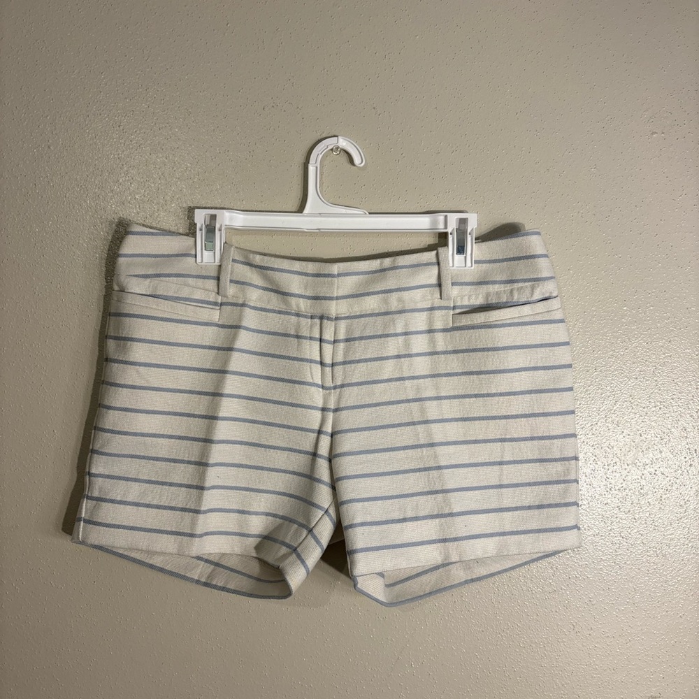 The Limited White and Blue Striped Shorts Size 10